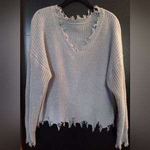 Cozy distressed sweater